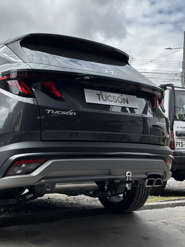 Barra de tiro instalada en camioneta Hyundai