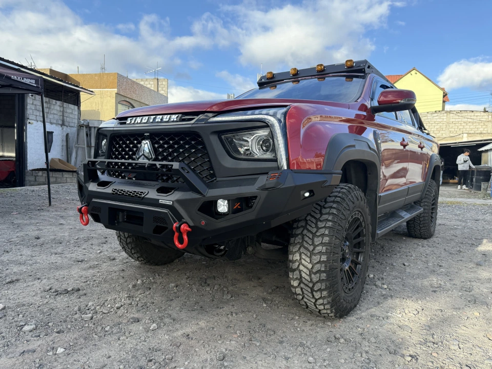 Protección frontal para Sinotruk Bolden. Proyecto Maxmotor 4x4.